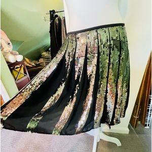 Sequin/chiffon party skirt